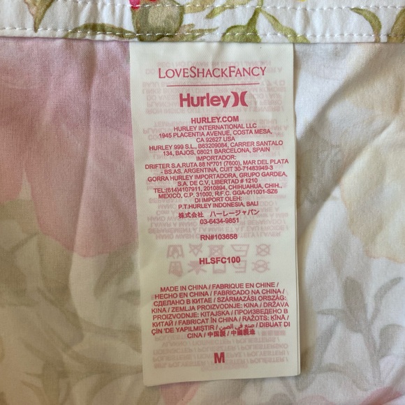 NWT LOVESHACKFANCY X HURLEY HIBISCUS BOARDIE SKIRT - Size Medium - Picture 5 of 5